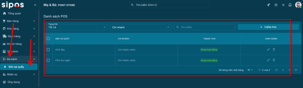 Cấu hình bán hàng máy POS